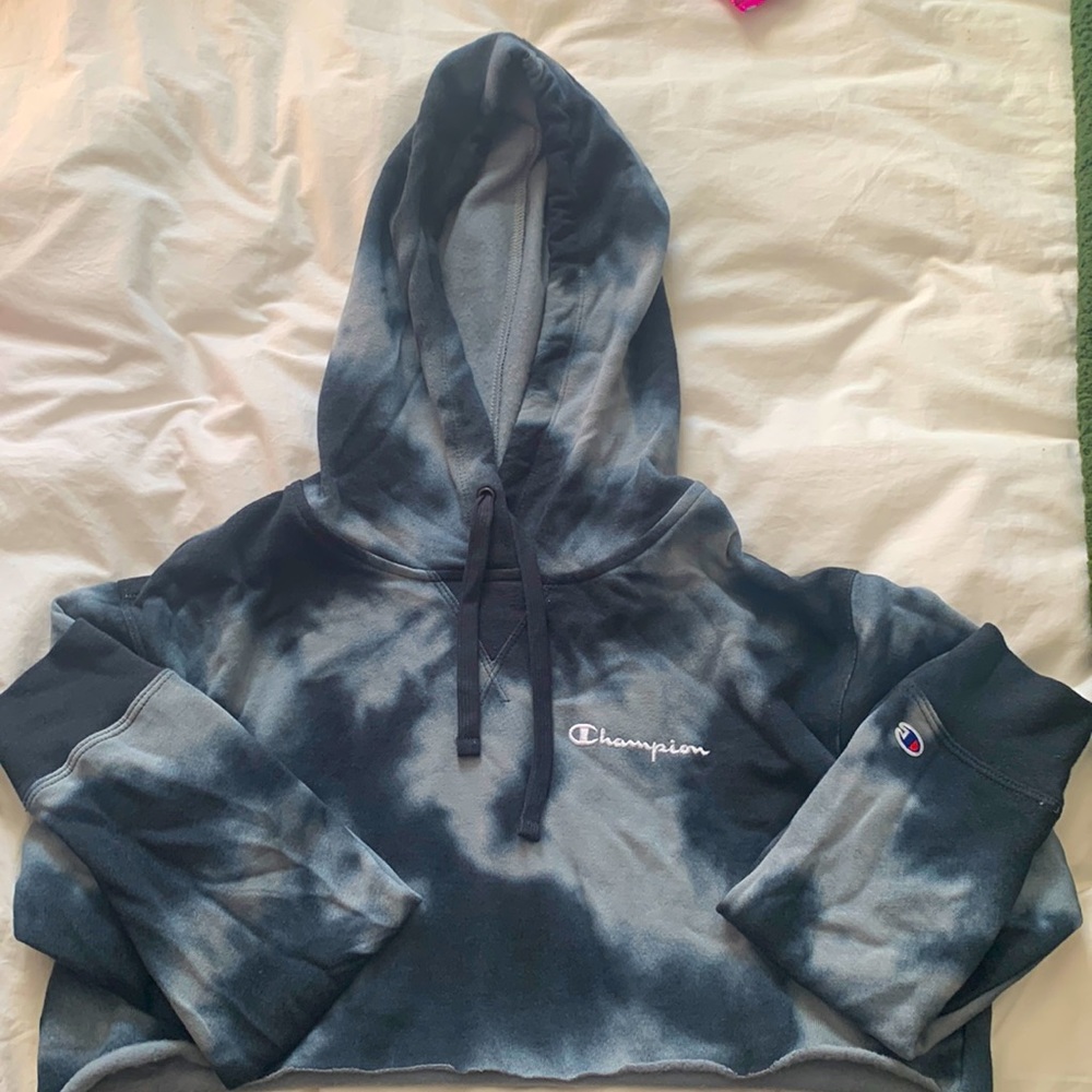 Champion Tie-die Cropped Hoodie